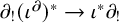 partial differential Subscript factorial Baseline left parenthesis iota Superscript partial differential Baseline right parenthesis Superscript asterisk Baseline right arrow iota Superscript asterisk partial differential Subscript factorial Baseline