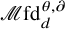 script upper M fd Subscript d Superscript theta comma partial differential