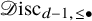 script upper D isc Subscript d minus 1 comma less than or equals bullet