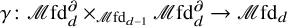 gamma colon script upper M fd Subscript d Superscript partial differential Baseline times Subscript script upper M fd Sub Subscript d minus 1 Subscript Baseline script upper M fd Subscript d Superscript partial differential Baseline right arrow script upper M fd Subscript d Baseline