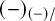 left parenthesis minus right parenthesis Subscript left parenthesis minus right parenthesis slash