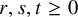 r comma s comma t greater than or equals 0