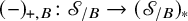 left parenthesis minus right parenthesis Subscript plus comma upper B Baseline colon script upper S Subscript slash upper B Baseline right arrow left parenthesis script upper S Subscript slash upper B Baseline right parenthesis Subscript asterisk Baseline