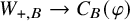 upper W Subscript plus comma upper B Baseline right arrow upper C Subscript upper B Baseline left parenthesis phi right parenthesis