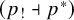 left parenthesis p Subscript factorial Baseline left tack p Superscript asterisk Baseline right parenthesis