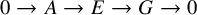 0 right arrow upper A right arrow upper E right arrow upper G right arrow 0