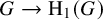 upper G right arrow normal upper H 1 left parenthesis upper G right parenthesis