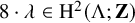 8 dot lamda element of normal upper H squared left parenthesis normal upper Lamda semicolon bold upper Z right parenthesis