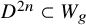upper D Superscript 2 n Baseline subset of upper W Subscript g