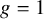 g equals 1