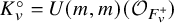 upper K Subscript v Superscript ring Baseline equals upper U left parenthesis m comma m right parenthesis left parenthesis script upper O Subscript upper F Sub Subscript v Sub Superscript plus Subscript Baseline right parenthesis