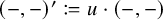 left parenthesis minus comma minus right parenthesis prime colon equals q u dot left parenthesis minus comma minus right parenthesis