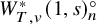 upper W Subscript upper T comma v Superscript asterisk Baseline left parenthesis 1 comma s right parenthesis Subscript n Superscript ring