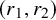 left parenthesis r 1 comma r 2 right parenthesis