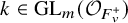 k element of upper G upper L Subscript m Baseline left parenthesis script upper O Subscript upper F Sub Subscript v Sub Superscript plus Subscript Baseline right parenthesis