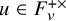 u element of upper F Subscript v Superscript plus times