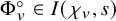 normal upper Phi Subscript v Superscript ring Baseline element of upper I left parenthesis chi Subscript v Baseline comma s right parenthesis