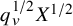 q Subscript v Superscript 1 divided by 2 Baseline upper X Superscript 1 divided by 2