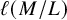 script l left parenthesis upper M divided by upper L right parenthesis
