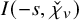upper I left parenthesis negative s comma ModifyingAbove chi With check Subscript v Baseline right parenthesis