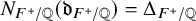 upper N Subscript upper F Sub Superscript plus Subscript divided by double struck upper Q Baseline left parenthesis German d Subscript upper F Sub Superscript plus Subscript divided by double struck upper Q Baseline right parenthesis equals normal upper Delta Subscript upper F Sub Superscript plus Subscript divided by double struck upper Q