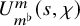 upper U Subscript m Sub Superscript normal flat Superscript m Baseline left parenthesis s comma chi right parenthesis
