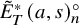 upper E overtilde Subscript upper T Superscript asterisk Baseline left parenthesis a comma s right parenthesis Subscript n Superscript ring
