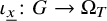 iota Subscript x underbar Baseline colon upper G right arrow normal upper Omega Subscript upper T Baseline