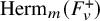 upper H e r m Subscript m Baseline left parenthesis upper F Subscript v Superscript plus Baseline right parenthesis