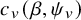 c Subscript v Baseline left parenthesis beta comma psi Subscript v Baseline right parenthesis