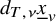 d Subscript upper T comma nu Baseline x underbar Subscript v