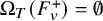 normal upper Omega Subscript upper T Baseline left parenthesis upper F Subscript v Superscript plus Baseline right parenthesis equals normal empty set