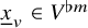 x underbar Subscript v Baseline element of upper V Superscript normal flat m