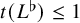 t left parenthesis upper L Superscript normal flat Baseline right parenthesis less than or equals 1
