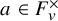 a element of upper F Subscript v Superscript times