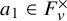 a 1 element of upper F Subscript v Superscript times