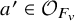 a prime element of script upper O Subscript upper F Sub Subscript v