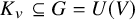upper K Subscript v Baseline subset of or equal to upper G equals upper U left parenthesis upper V right parenthesis