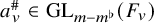 a Subscript v Superscript number sign Baseline element of upper G upper L Subscript m minus m Sub Superscript normal flat Baseline left parenthesis upper F Subscript v Baseline right parenthesis