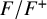 upper F divided by upper F Superscript plus