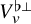 upper V Subscript v Superscript normal flat up tack