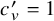 c prime Subscript v Baseline equals 1
