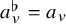 a Subscript v Superscript normal flat Baseline equals a Subscript v