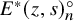 upper E Superscript asterisk Baseline left parenthesis z comma s right parenthesis Subscript n Superscript ring