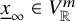 x underbar Subscript infinity Baseline element of upper V Subscript double struck upper R Superscript m