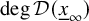 degree script upper D left parenthesis x underbar Subscript infinity Baseline right parenthesis