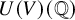 upper U left parenthesis upper V right parenthesis left parenthesis double struck upper Q right parenthesis