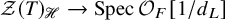 script upper Z left parenthesis upper T right parenthesis Subscript script upper H Baseline right arrow upper S p e c script upper O Subscript upper F Baseline left bracket 1 divided by d Subscript upper L Baseline right bracket