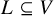 upper L subset of or equal to upper V