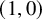 left parenthesis 1 comma 0 right parenthesis